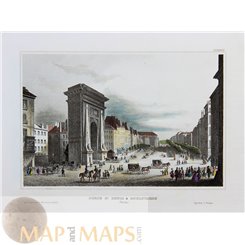 Saint-Denis, Paris, France, Old print 1836