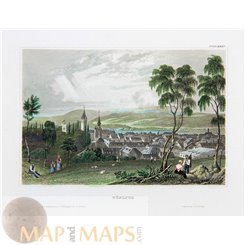 Czech Republic old prints,Teplice, (Töplitz) Meyer 1840