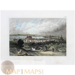 Germany antique prints, Schleswig Old Town, by Meyer 1850