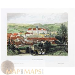 Germany old prints Schmalkalden Castle Thuringia by Meyer