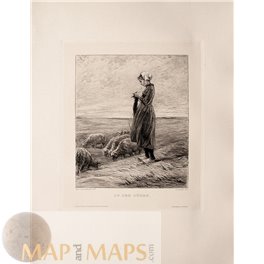 In The Dunes Old Print In Deen Dünen Max Lieberman 1880
