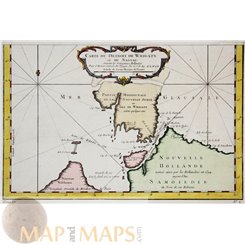 Russia map Detroit de Waeigats antique map Bellin 1759