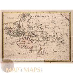 Ozeanien attraktive alte Karte von Südasien von Dufour 1830
