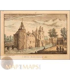 T’ Huis Assemberg Heemskerk antique print Rademakers 1730