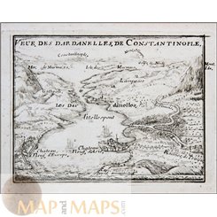 View of the Dardanelles to Constantinople de Fer 1700