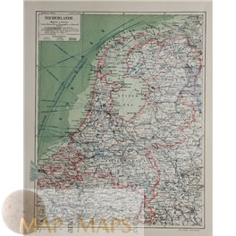 The Netherlands Old map Niederlande Joseph Meyers 1905
