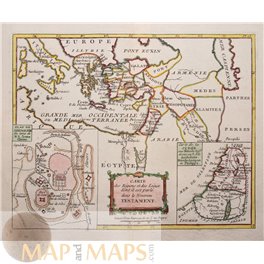 Jerusalem Bible history old map de Laporte 1786