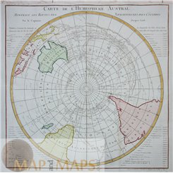 Carte Reduite des Mers Nord Antique Sea chart Bellin 1758