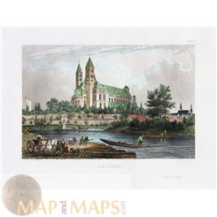 Spyer, Speyer Rhineland-Palatinate Germany by Meyer 1840