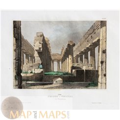 Neptun-Tempel in Paestum Italien Neptun-Tempel, alter Druck. Meyer