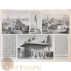 Osmanische Architektur in Istanbul, Türkei, Brockhaus 1874