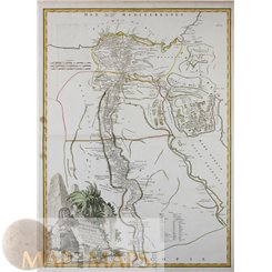 Carte de l'Egypte Ancienne et Moderne, Egypt map. Vaugondy 1786