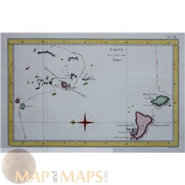 Carte des isles des Amis. Voyage Captain Cook 1778