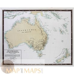 Australien (Neu Holland, Australland).Old map Bauerkeller 1849