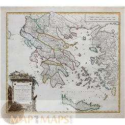 Graecia Vetus Ex Schoedis Old map of Greece Delamarche 1797