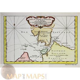 ANTIQUE MAP CARTE DU DETROIT DE WAEIGATS NOVAYA ZEMLYA URBAN OKRUG BELLIN 1758