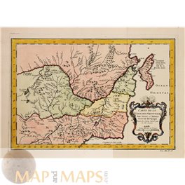 Carte de la Tartarie Orientale Asia Russian map Bellin 1754
