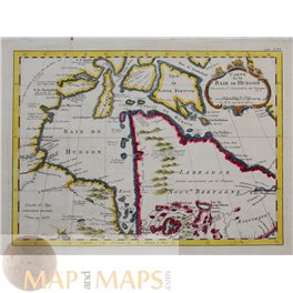 Canada map Hudson Bay La Baye De Hudson Bellin 1757