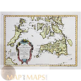 PHILIPPINES ANTIQUE MAP CARTE DES PHILIPPINES EAST INDIES BELLIN 1752