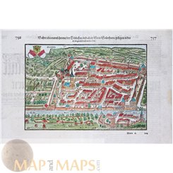 Cartographic Masterwork: Solothurn Switzerland by Sebastian Munster 