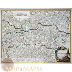 Cercle d'Autriche Austria Styria Old map Vaugondy 1752