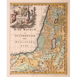 PALESTINE EGYPT ISRAEL NEAR EAST TOTIUS TERRAE OLD MAP PHILLIP CLUVERIUS 1697