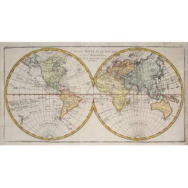 THE OLD AND THE NEW WORLD INTO TWO HEMISPHERES BY BOONE 1780