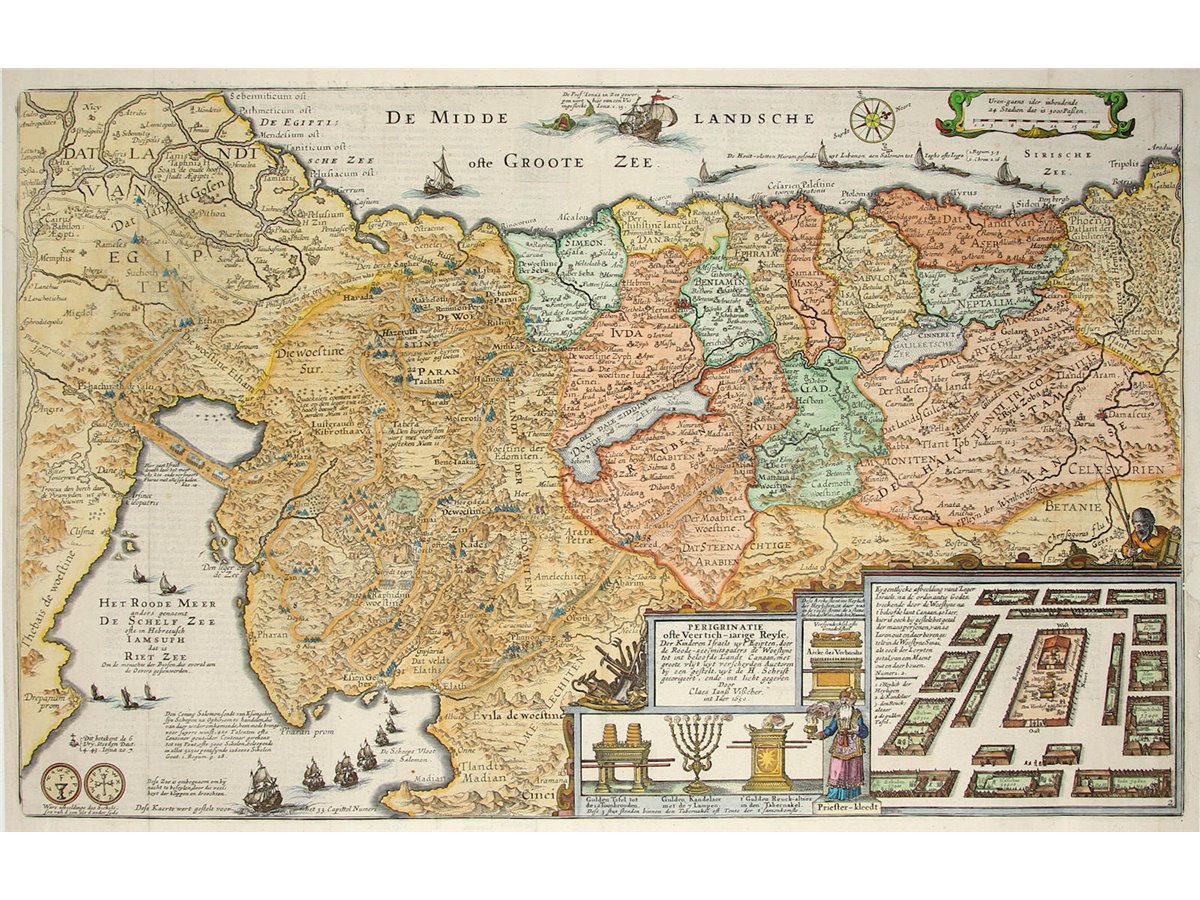 Antique Maps of the Holy Land | Rare Biblical & Israel Maps