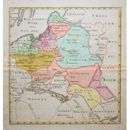 Poland, Latvia, Slovakia, Lithuania Moldova by Weigel 1790