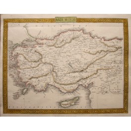 Turkey, Cyprus, Asia Minor map by J. Rapkin c. 1850 