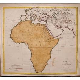 Antique map Africa Arabia Egypt by J. Rennel Paris 1800 