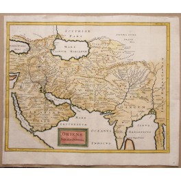 1747 ORIENS, PERSIA, INDIA antique map Ch. Cellarius 