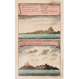 CANARY ISLANDS-TENERIFE-GOMERA-OLD VIEWS BY BELLIN 1749